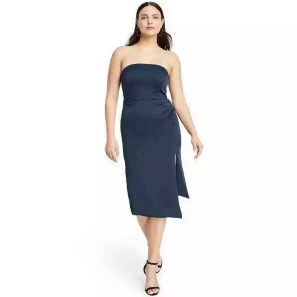 CUSHNIE for target Navy strapless dress